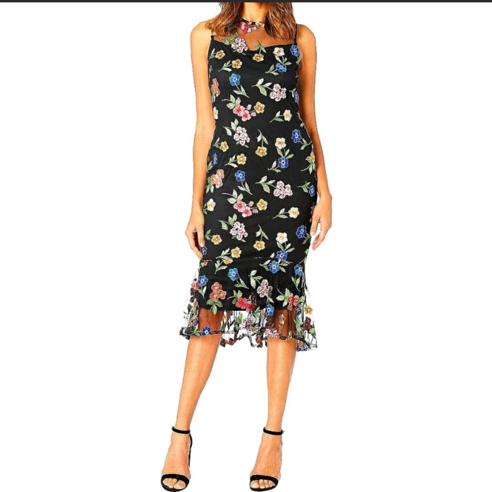Calvin Klein Embroidered Formal Dress